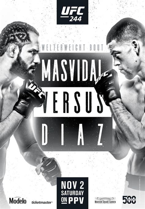 nate diaz vs masvidal fight card|UFC 244 .